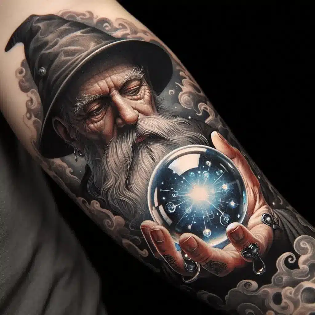 glowing spell circle design