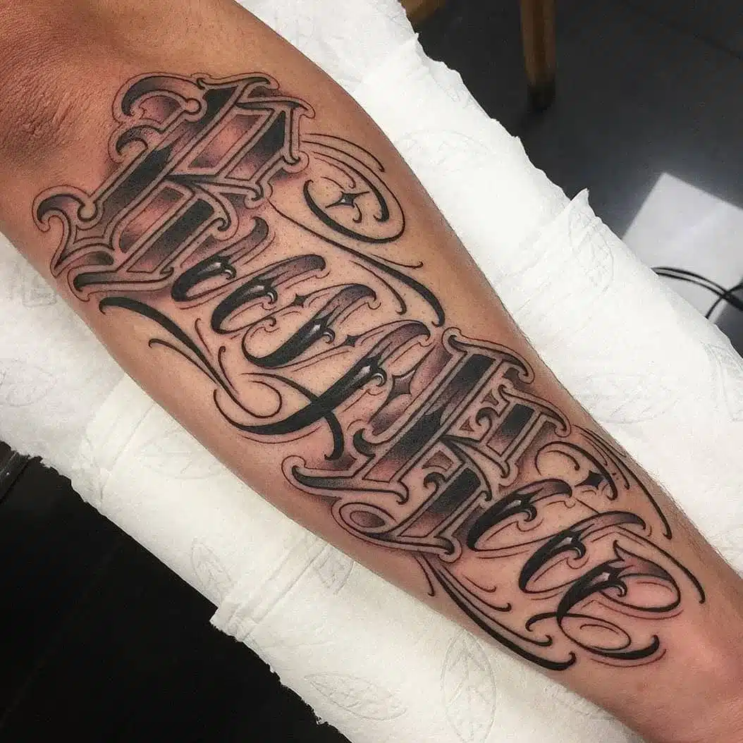 script text tattoo