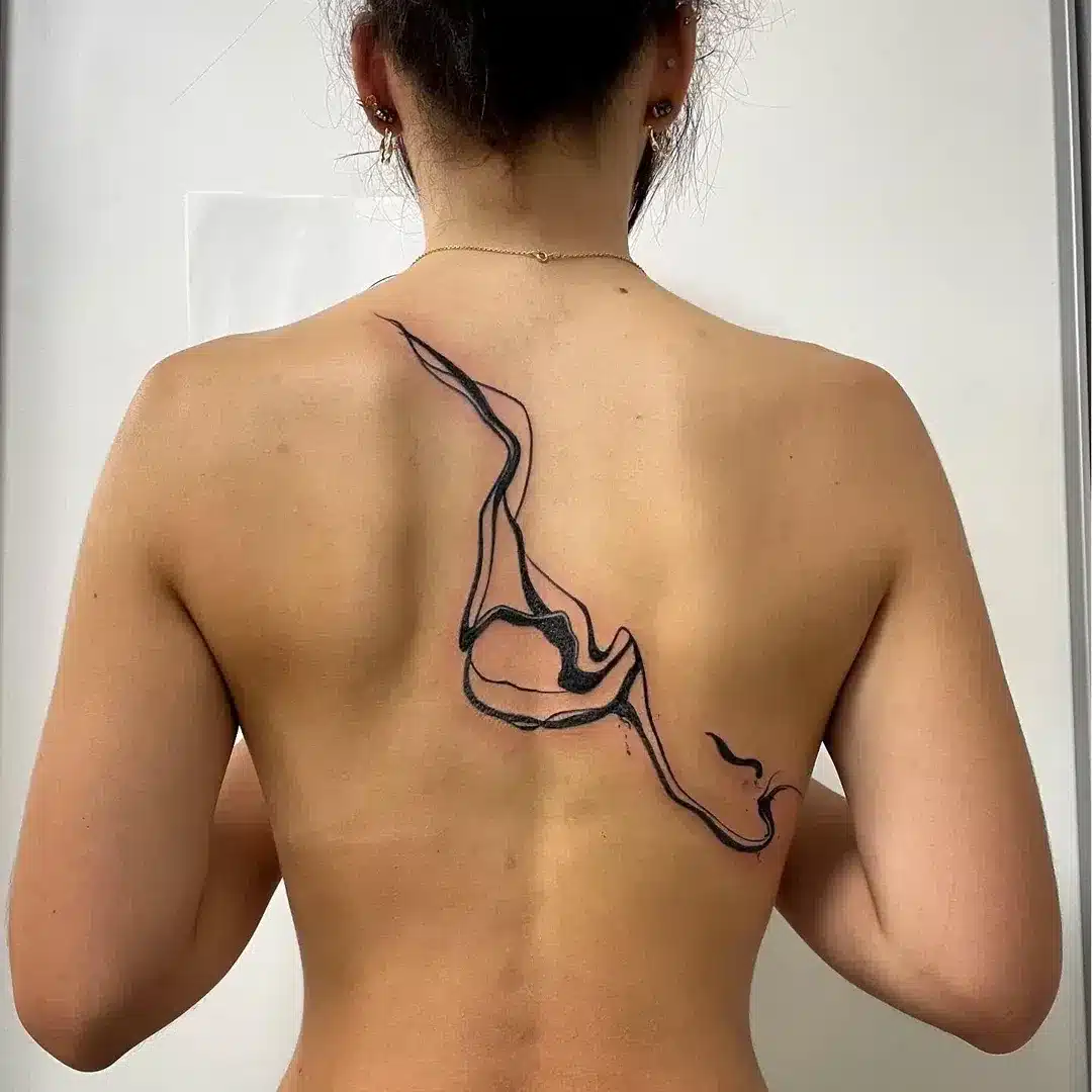 Mid-back tattoo