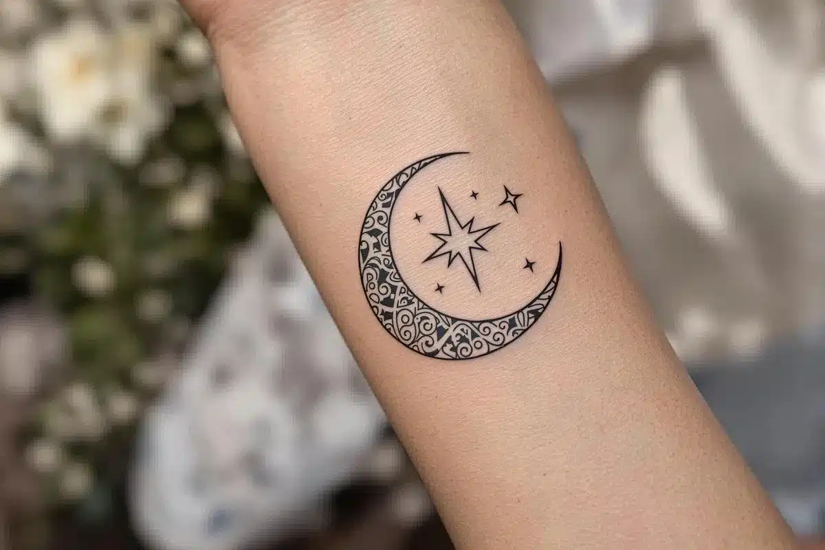 crescent moon tattoo