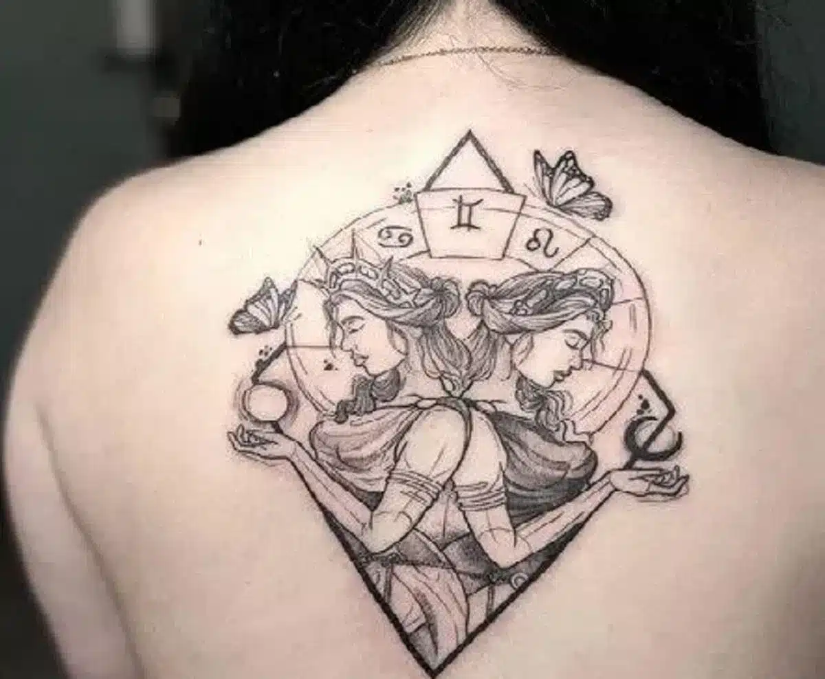 mirrored outline faces