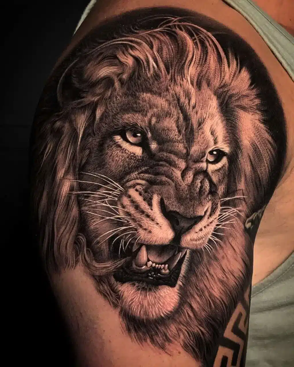tattoo of a lion’s head