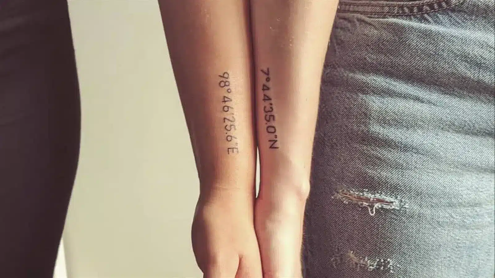 GPS coordinates tattoo