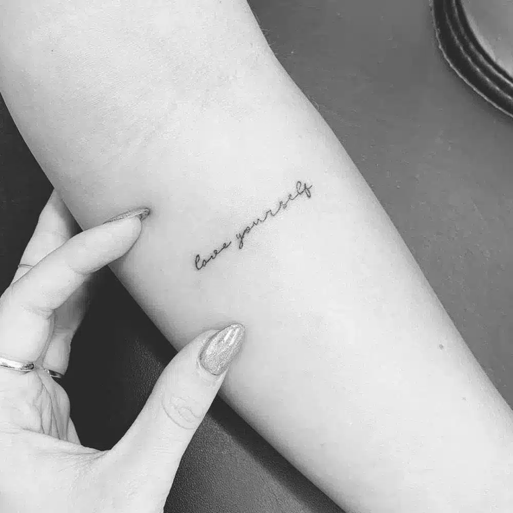Love Yourself tattoo