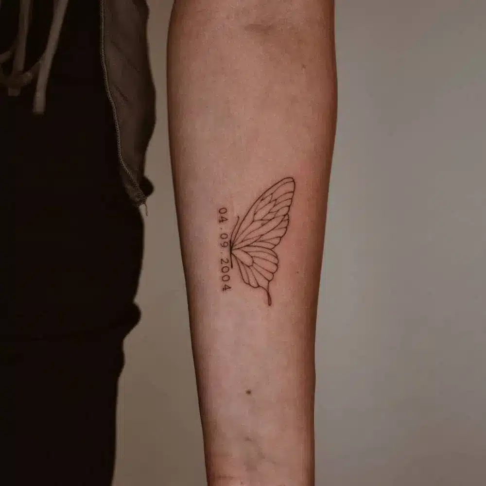 memory date tattoo