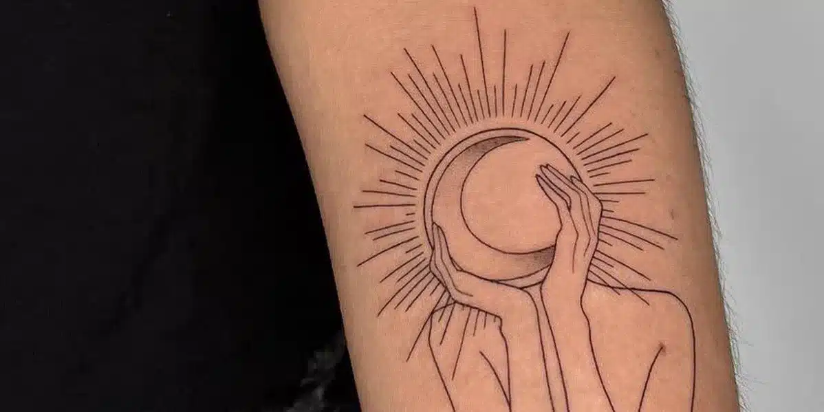 minimal to maximal moon tattoo