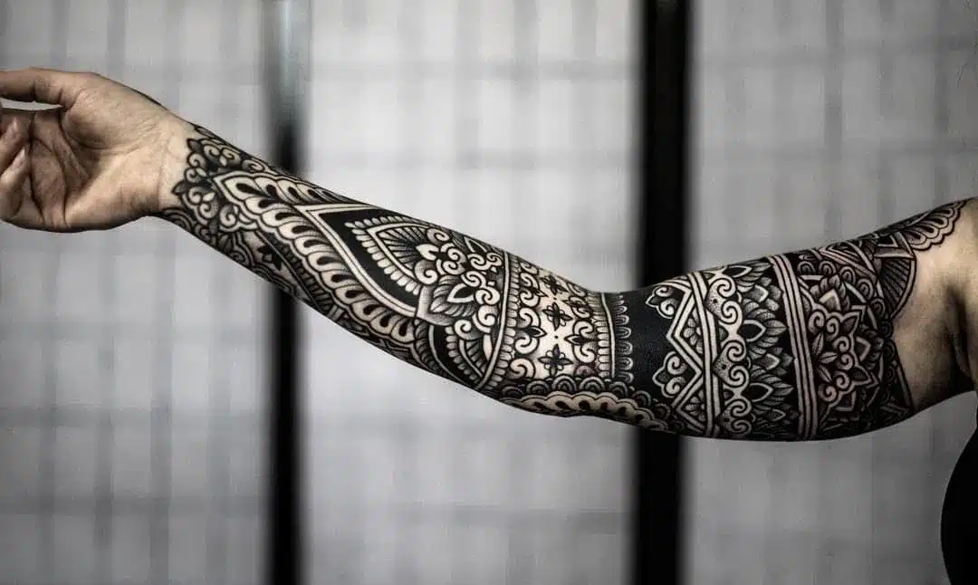 Bold black ink tattoo