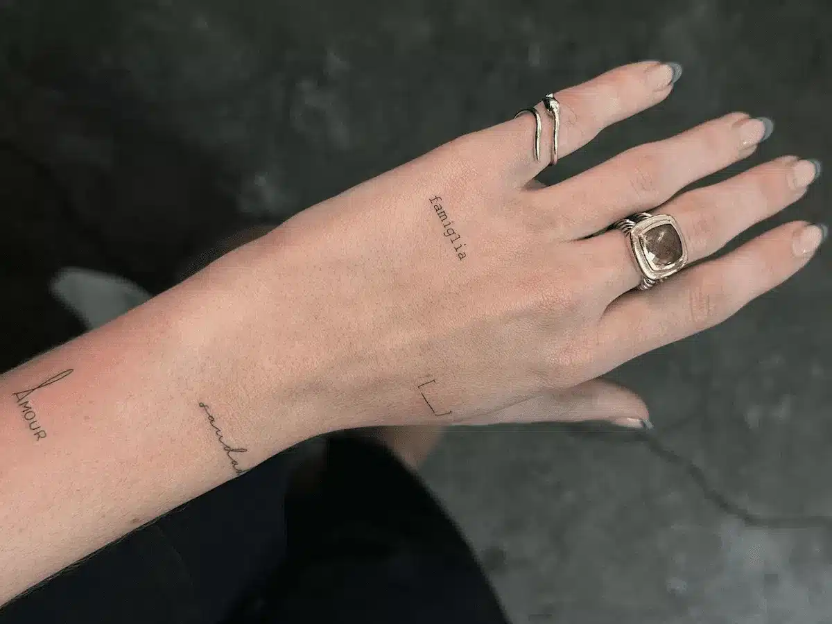 handwriting tattoo