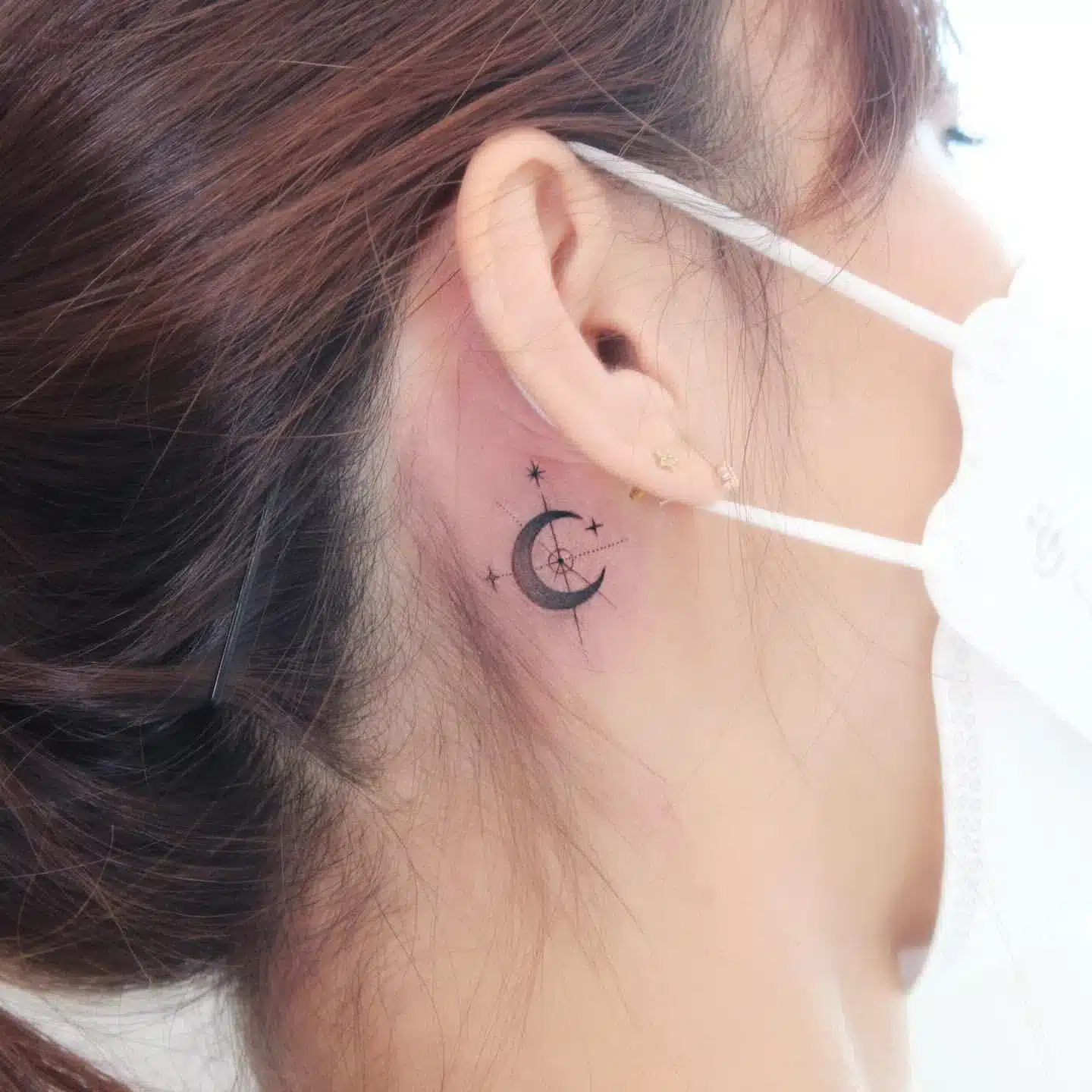 single needle sun tattoo