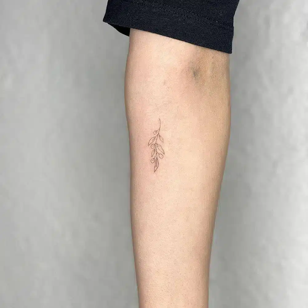 Minimal Botanical Tattoo