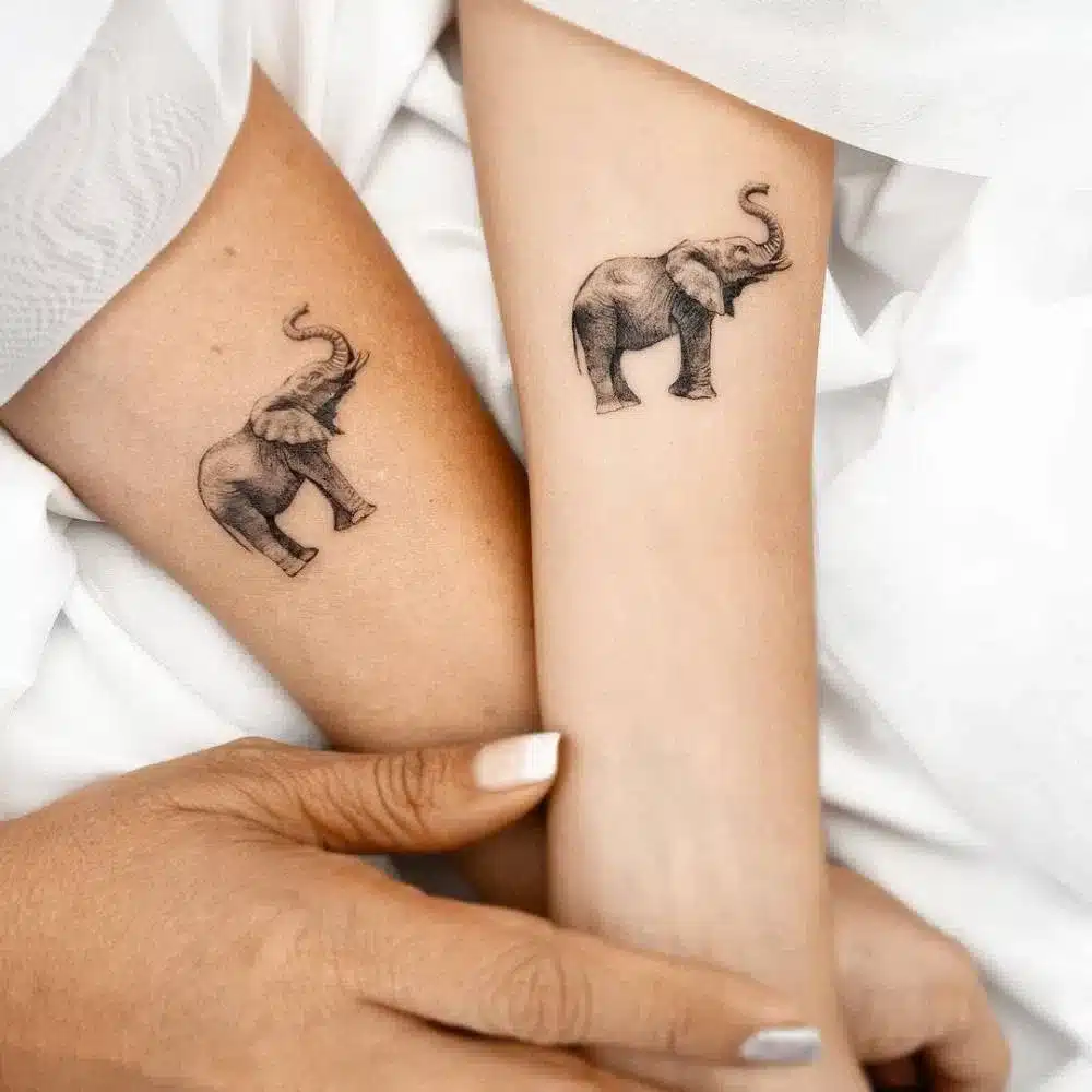 elephant pairs tattoo