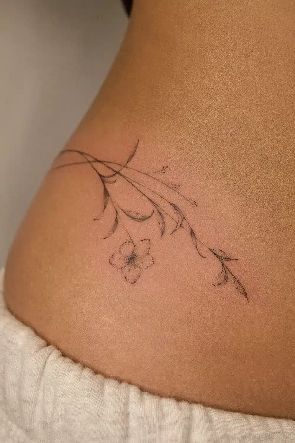 Close crop linework tattoo