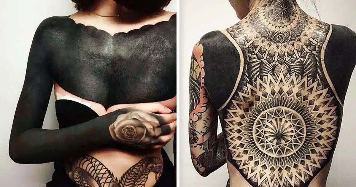 back skin mandala tattoo