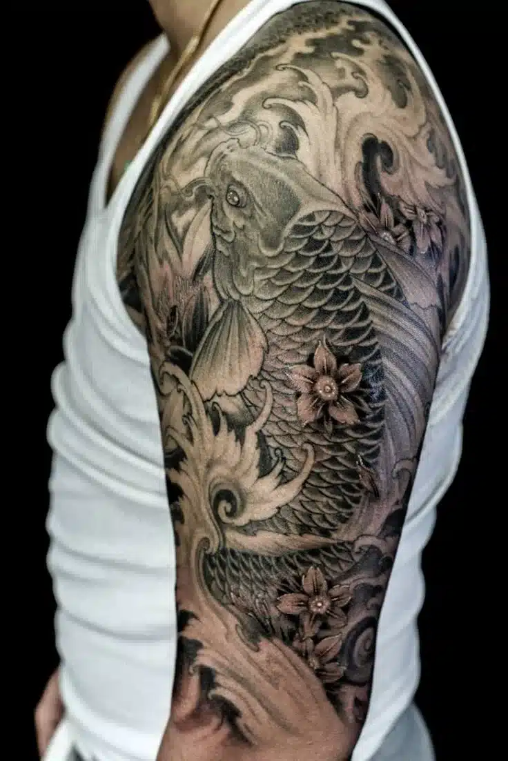 Black koi fish