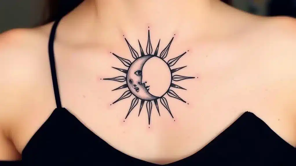sun and moon tattoo