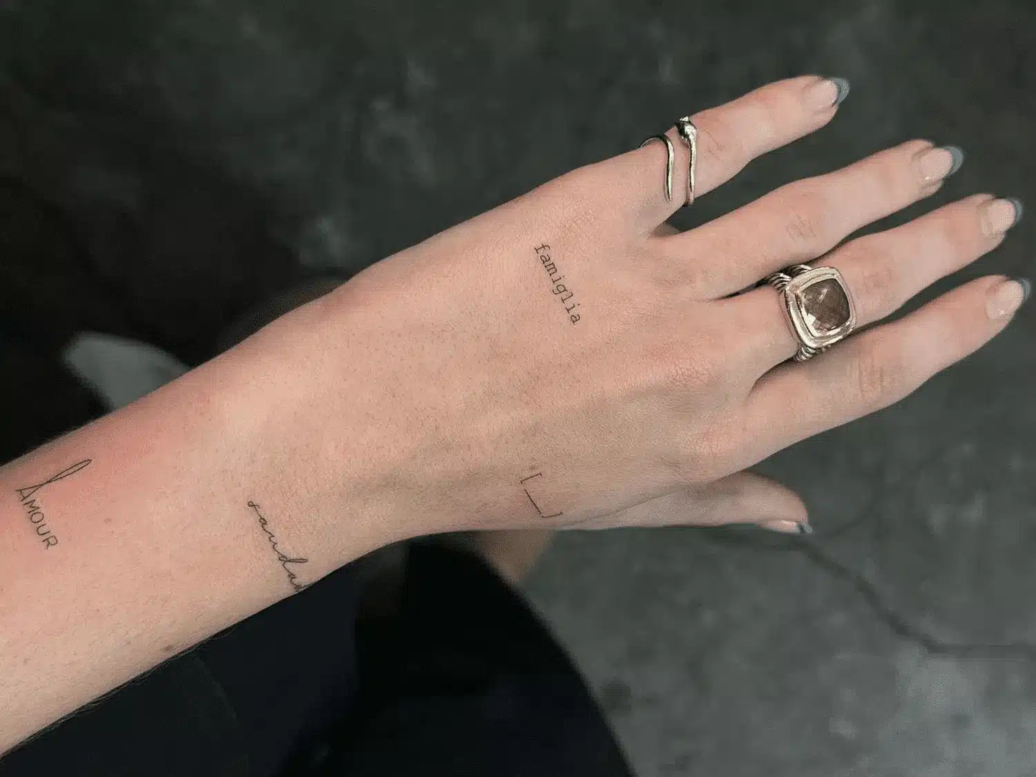 Tiny Lettering tattoo