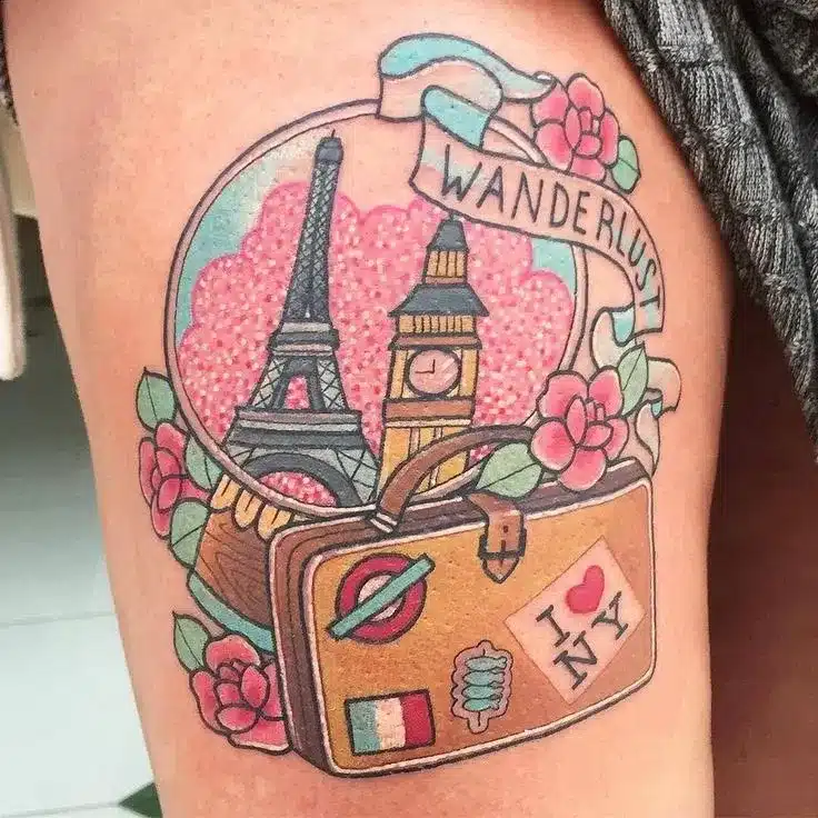 Suitcase Sticker Collage