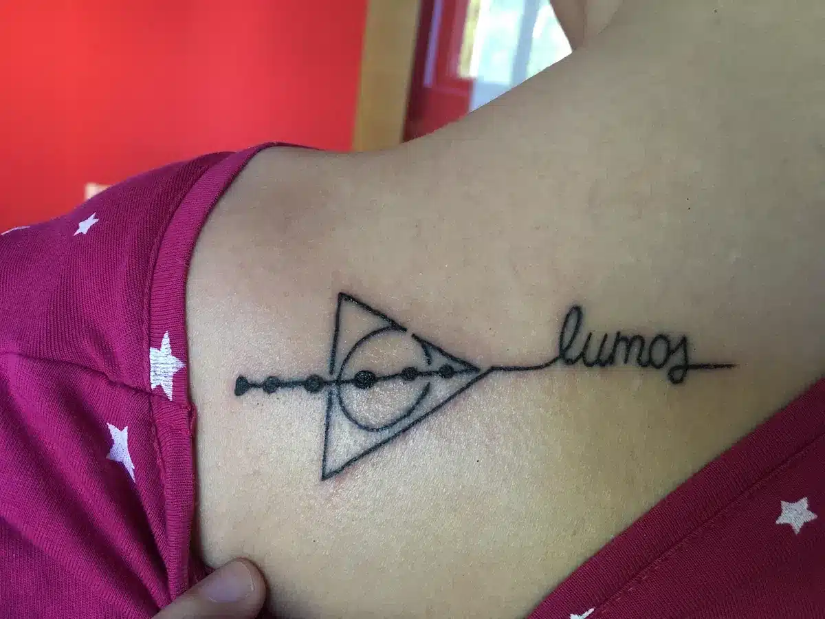 Single line tattoo